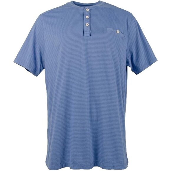 Tommy Bahama Men’s Medium Dutch Blue Schooner Stripe Short Sleeve Henley Tee - Picture 6 of 6